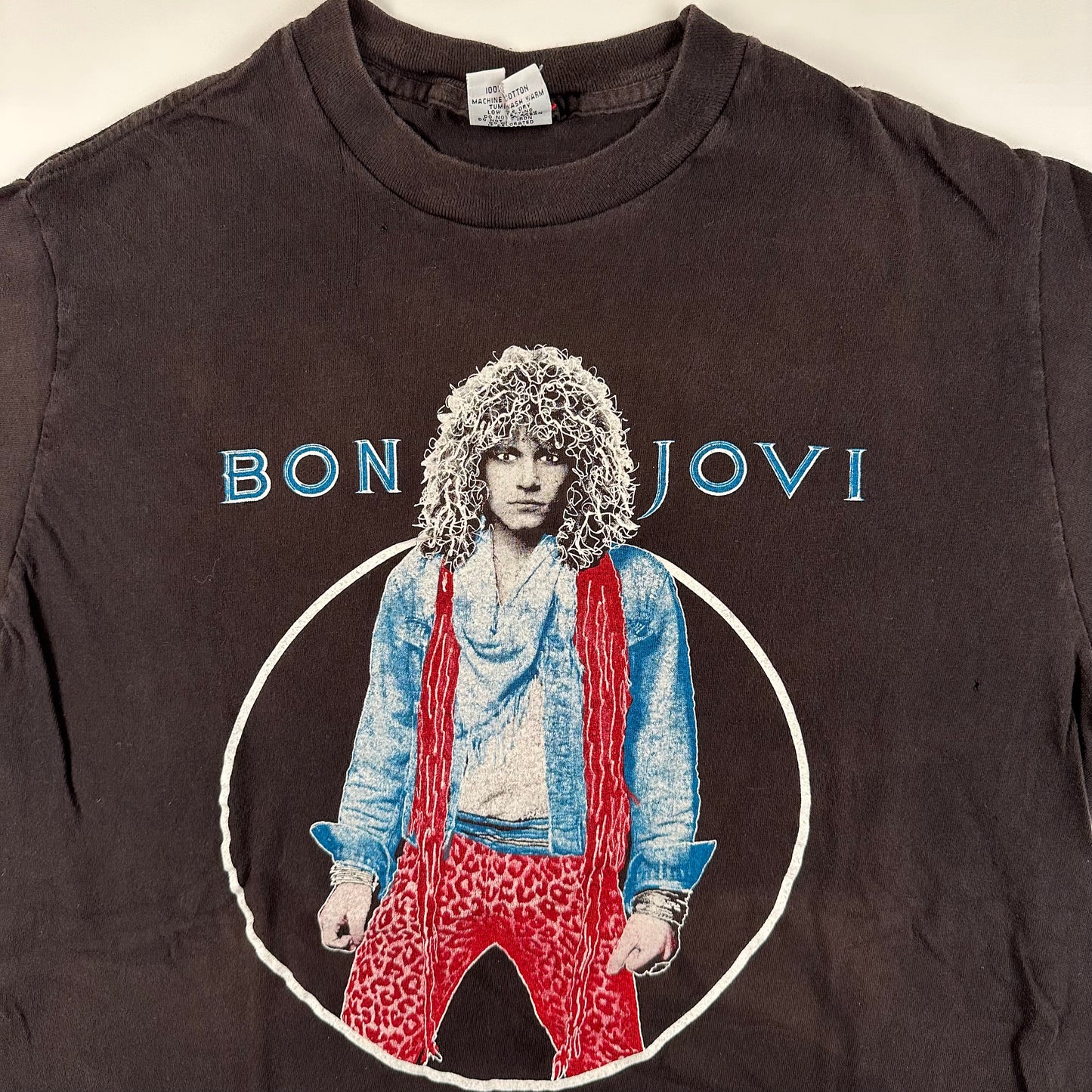 Vintage 80s Bon Jovi Shirt Large Slippery When Wet