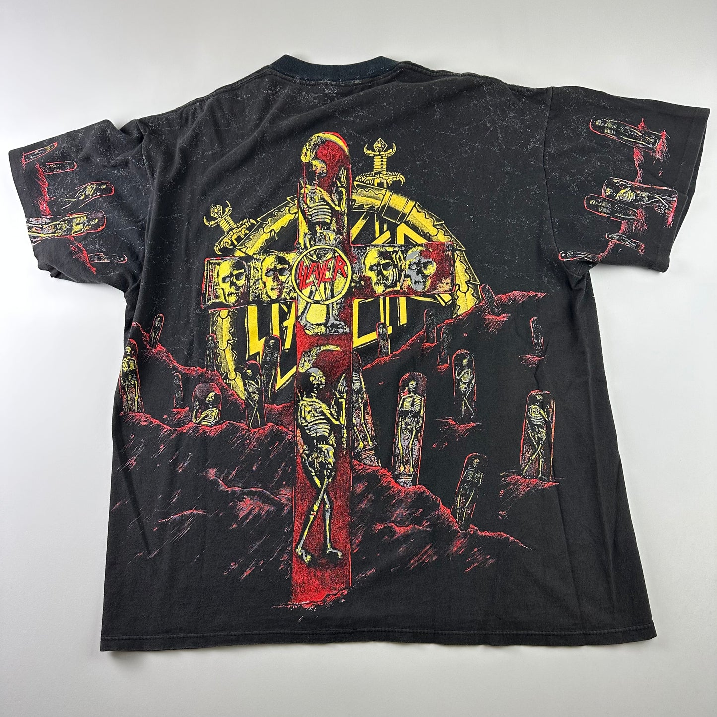 Vintage 1991 Slayer Shirt XL All Over Print