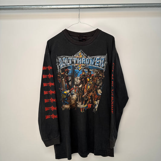 Vintage 1993 Bolt Thrower Long Sleeve Shirt XL World Crusade