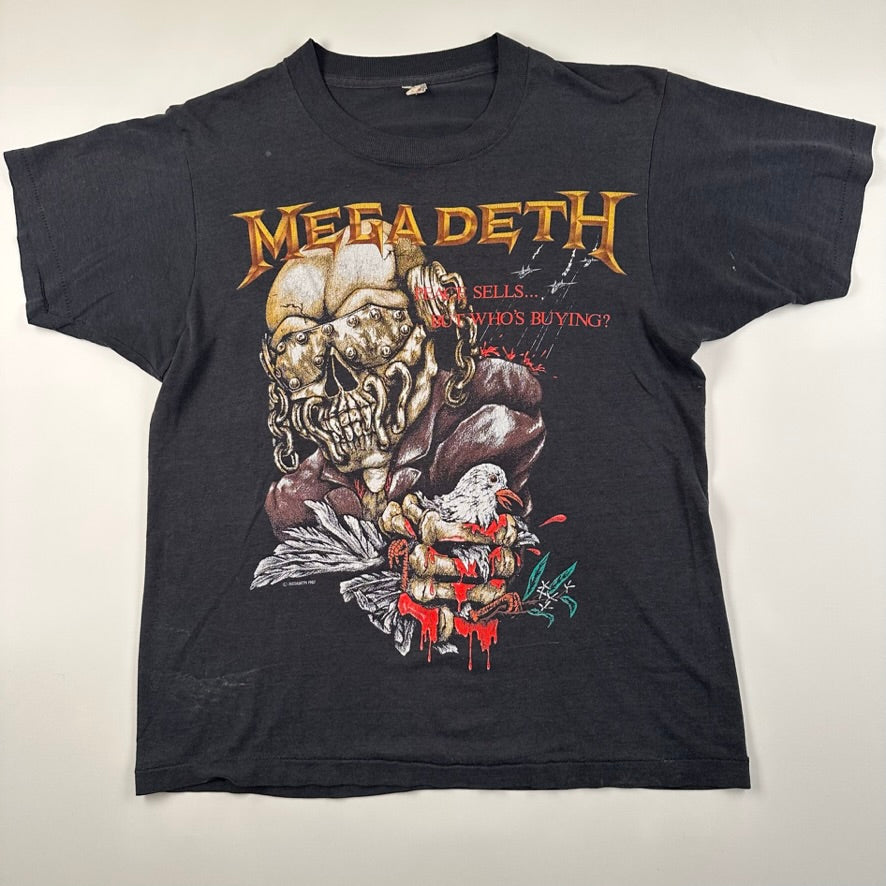 Vintage 1987 Megadeth Shirt Medium Peace Sells