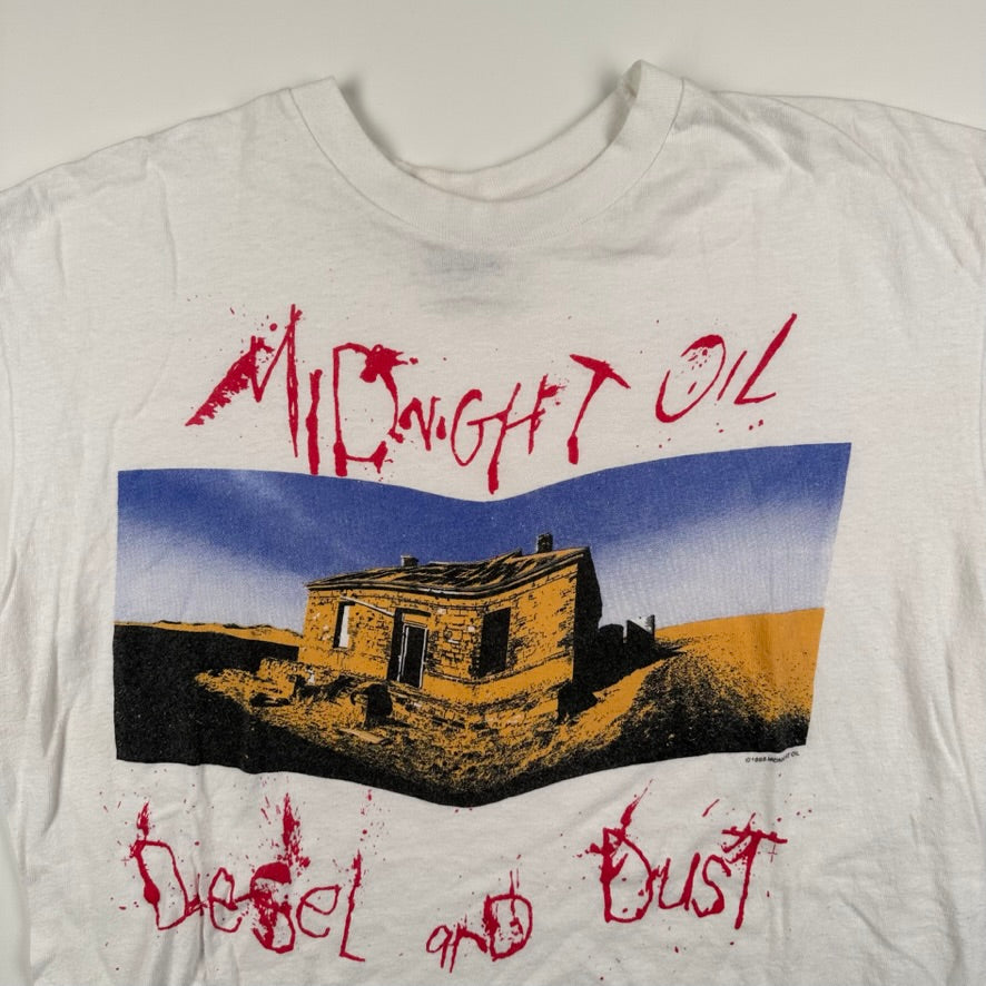 Vintage 1988 Midnight Oil Shirt XL Diesel And Dust