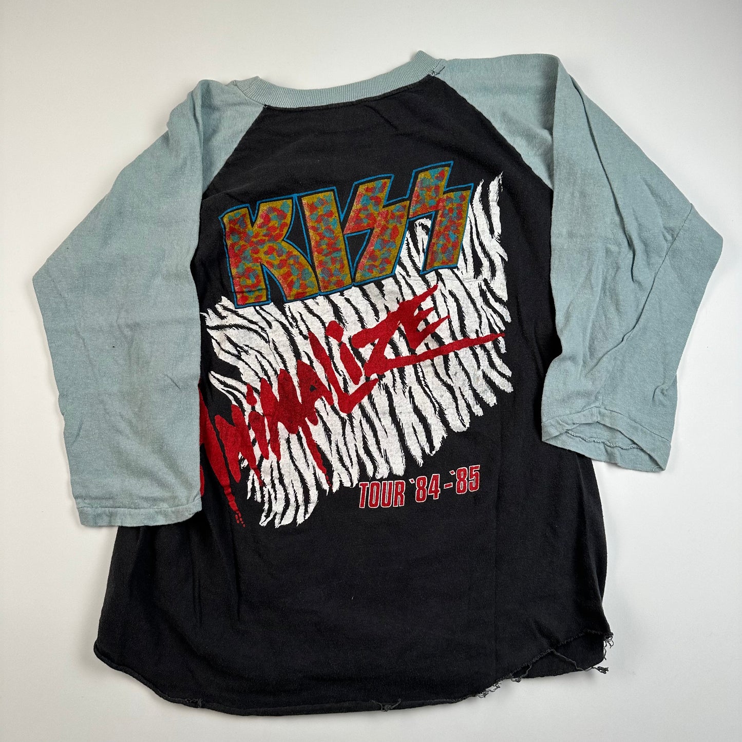 Vintage 1984 Kiss Shirt Large Animalize 84-85