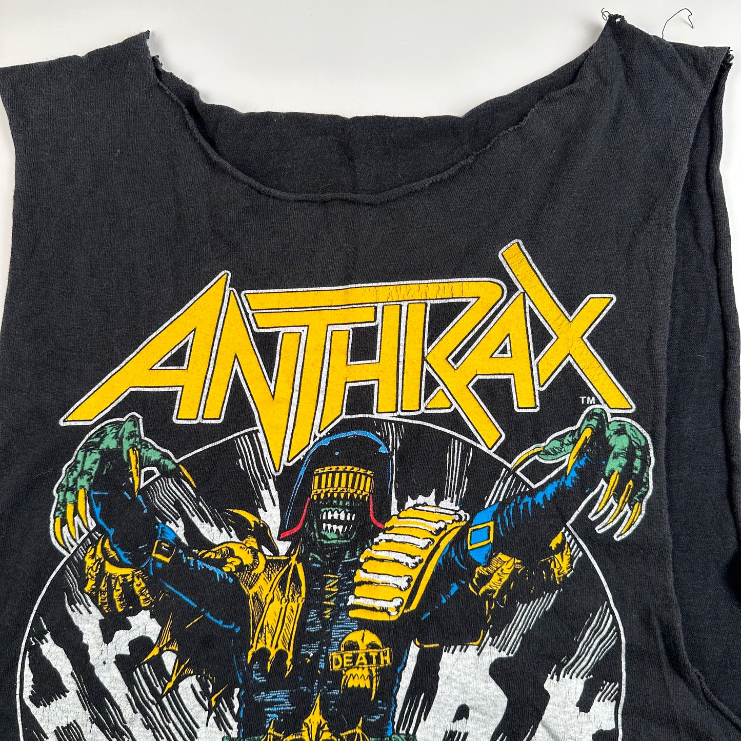 Vintage 1987 Anthrax Sleeveless Shirt Small Among The Living