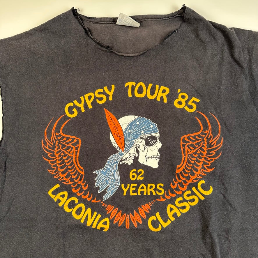 Vintage 1985 Gypsy Tour Sleeveless Shirt XL Biker Laconia Classic