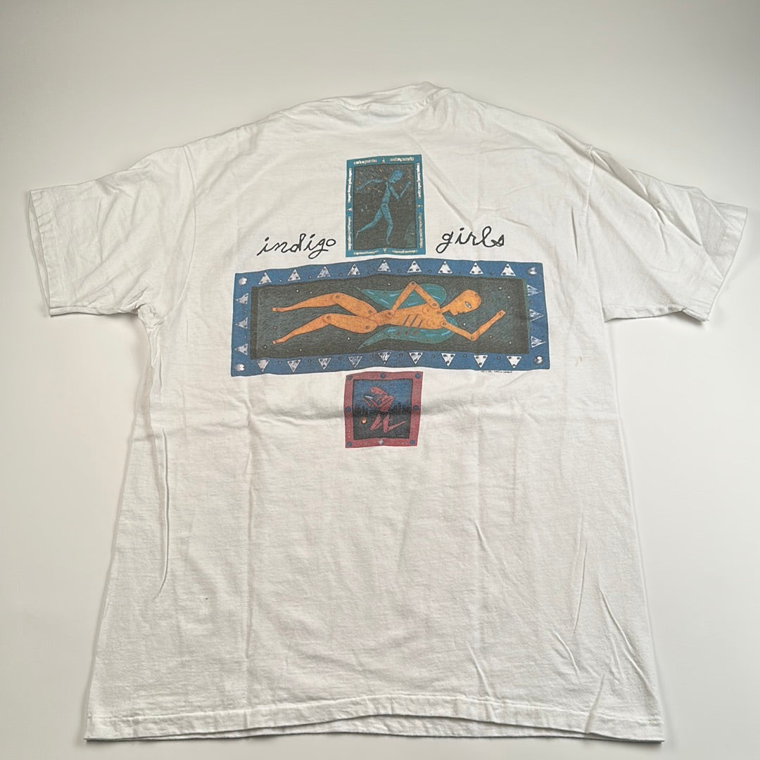 Vintage 90s Indigo Girls Shirt XL Nomads Indians Saints