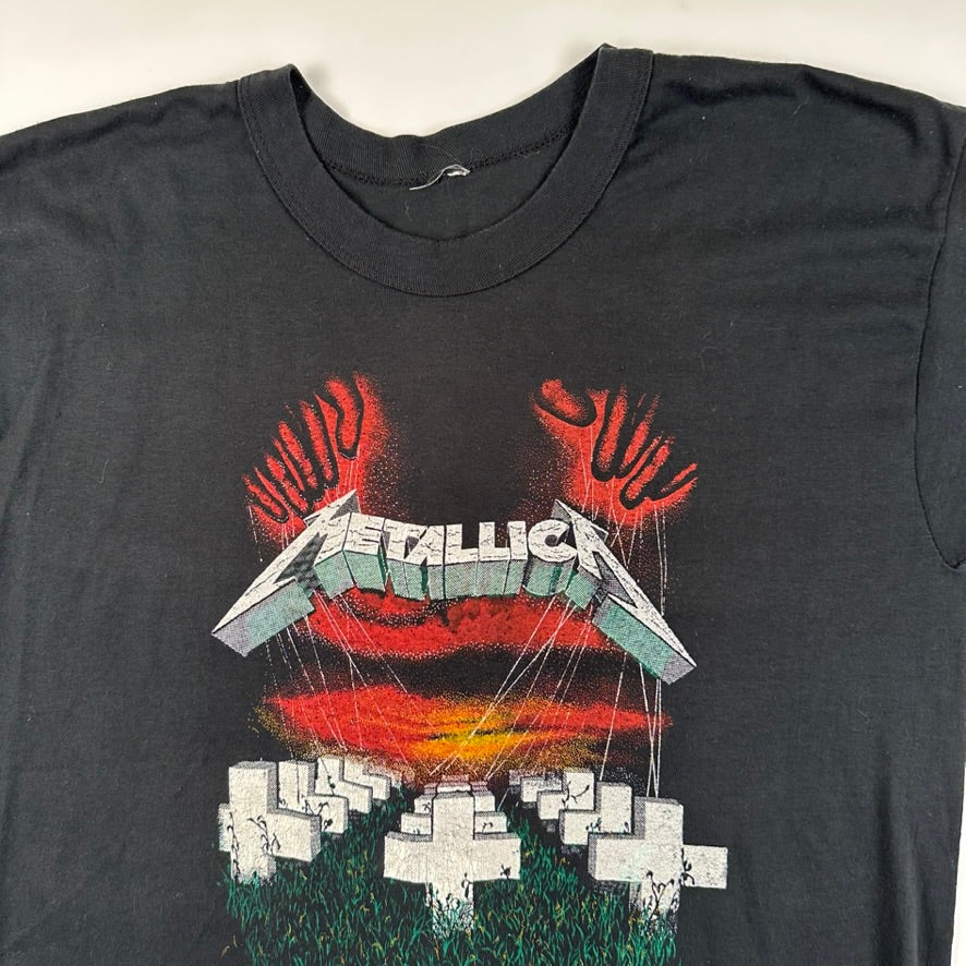 Vintage 80s Metallica Shirt Medium Master Of Puppets Ride The Lightning