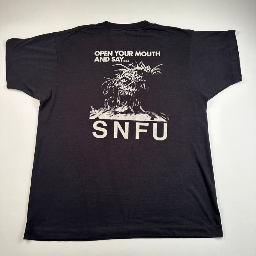 Vintage 80s SNFU Shirt Large Open Your Mouth