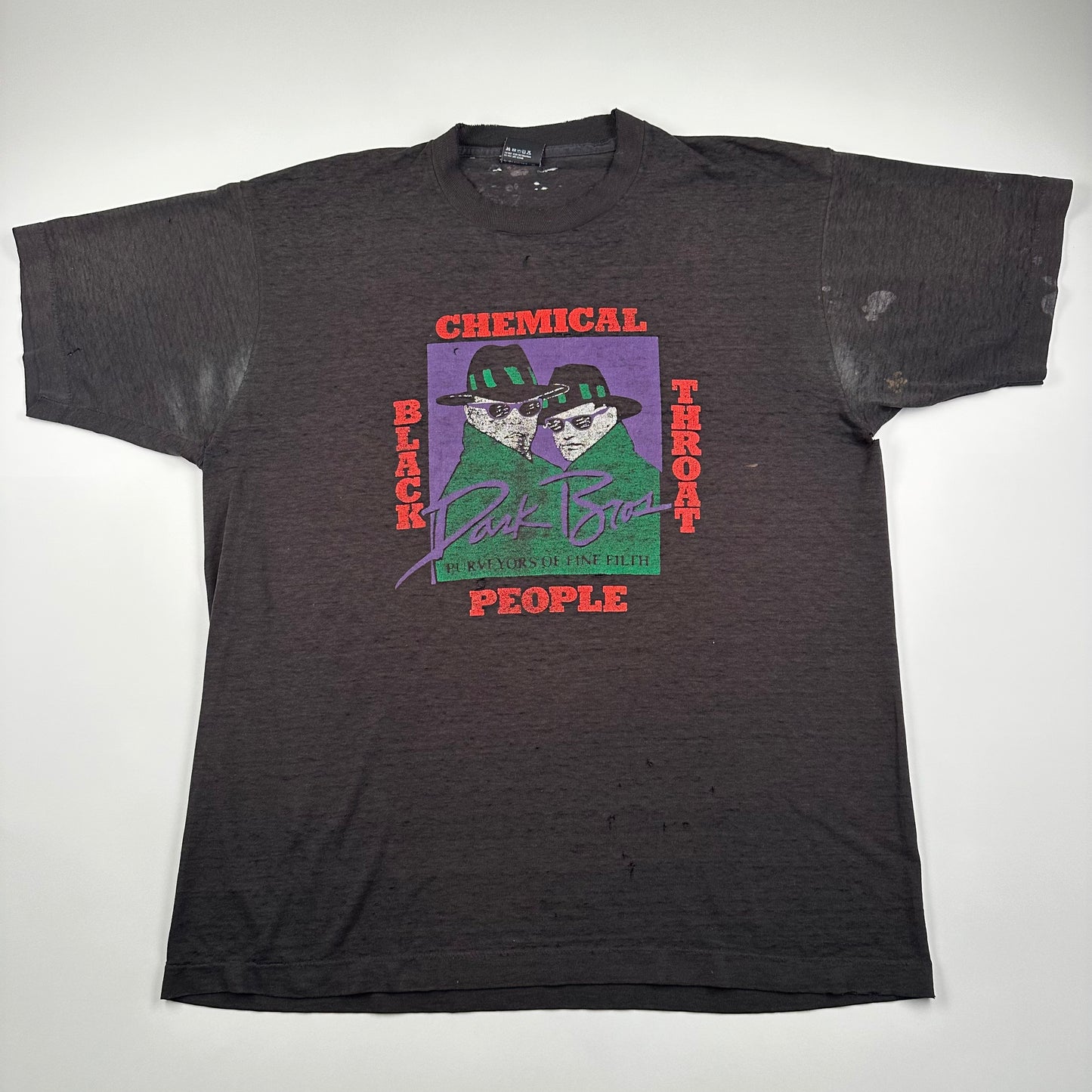 Vintage 1988 Chemical People Shirt XL Black Throat