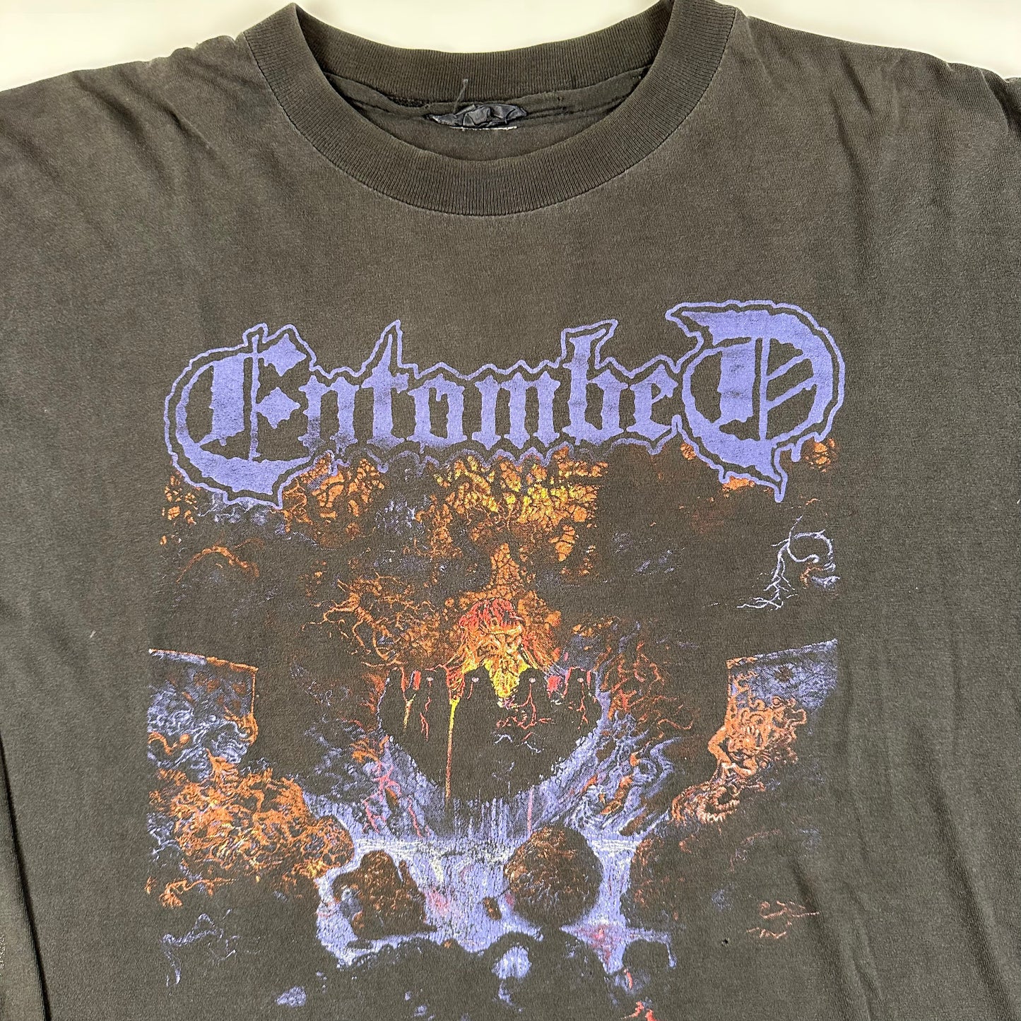 Vintage 1990 Entombed Long Sleeve Shirt XL Clandestine