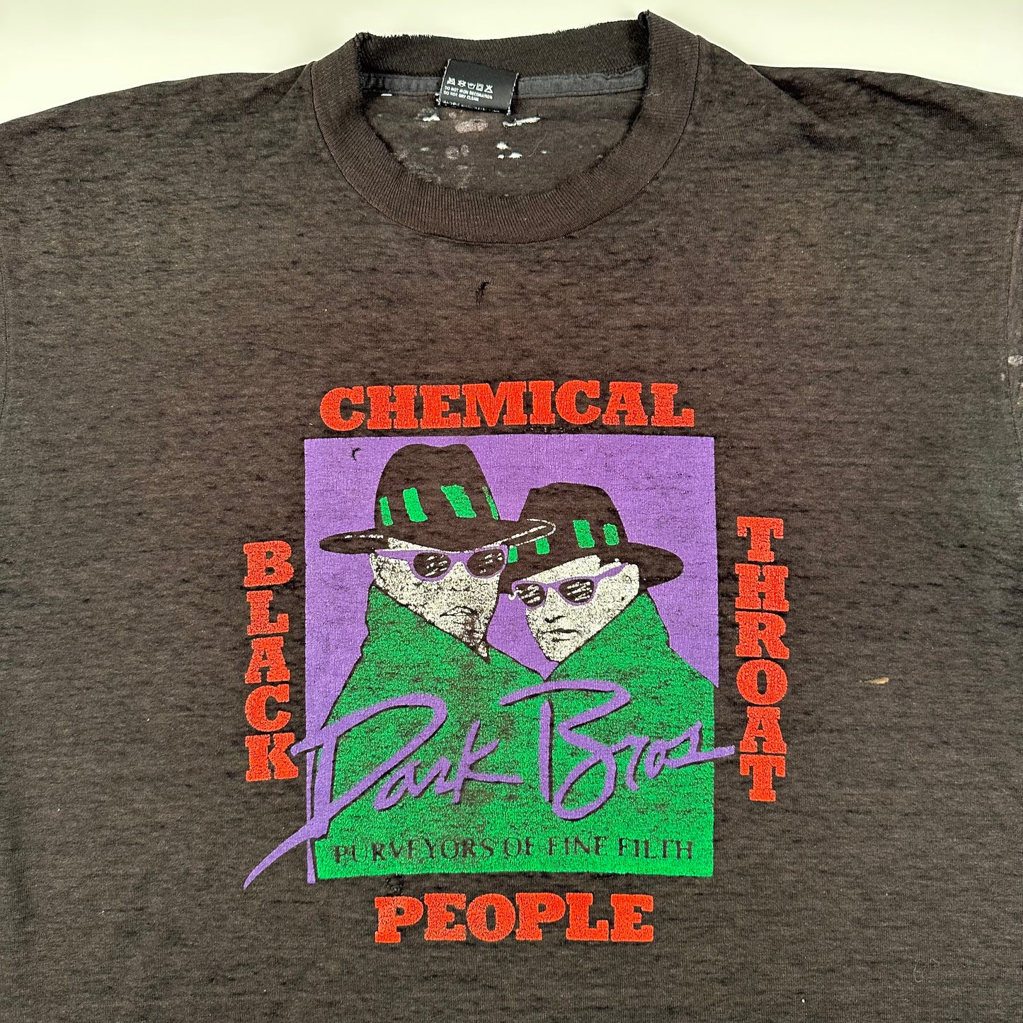 Vintage 1988 Chemical People Shirt XL Black Throat