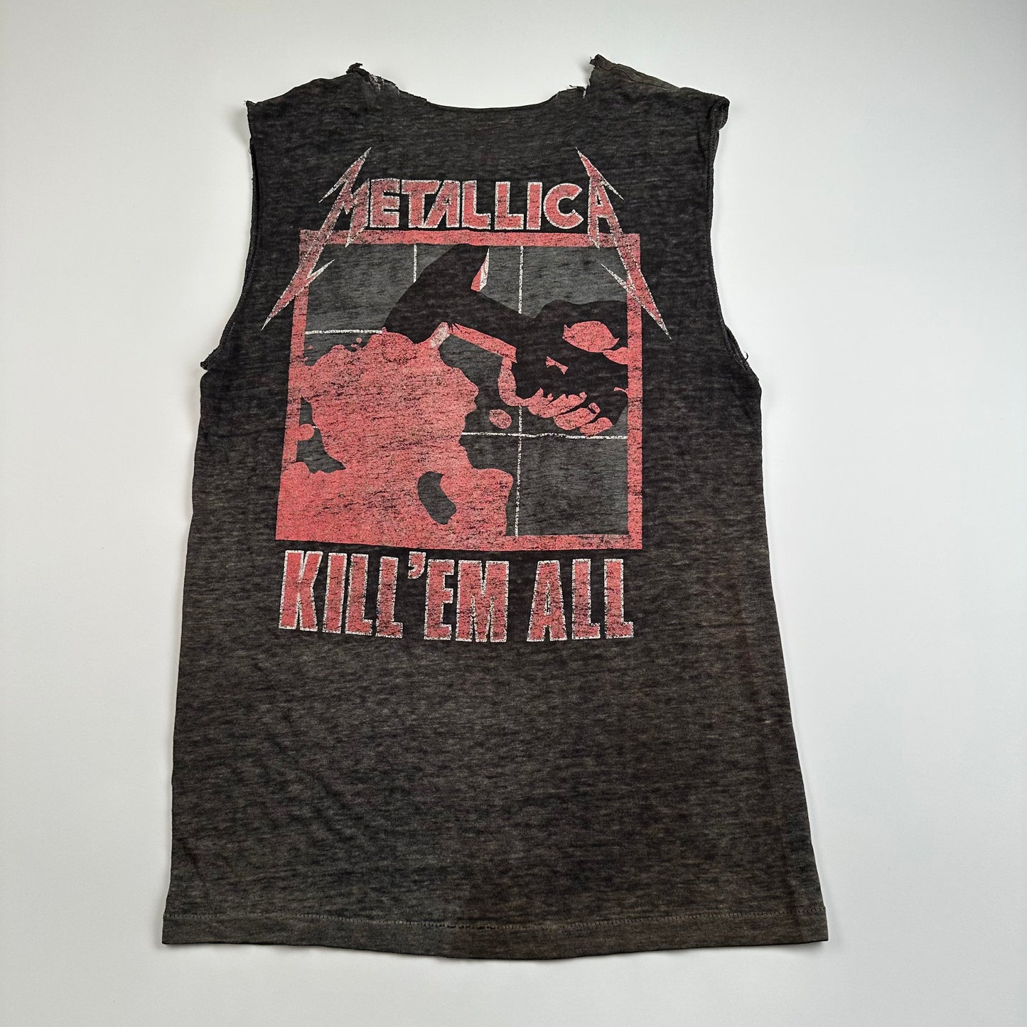 Vintage 1987 Metallica Sleeveless Shirt Small Kill Em All