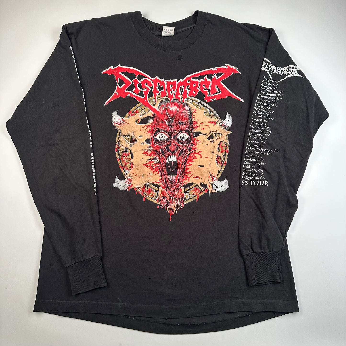 Vintage 1993 Dismember Long Sleeve Shirt XL North America