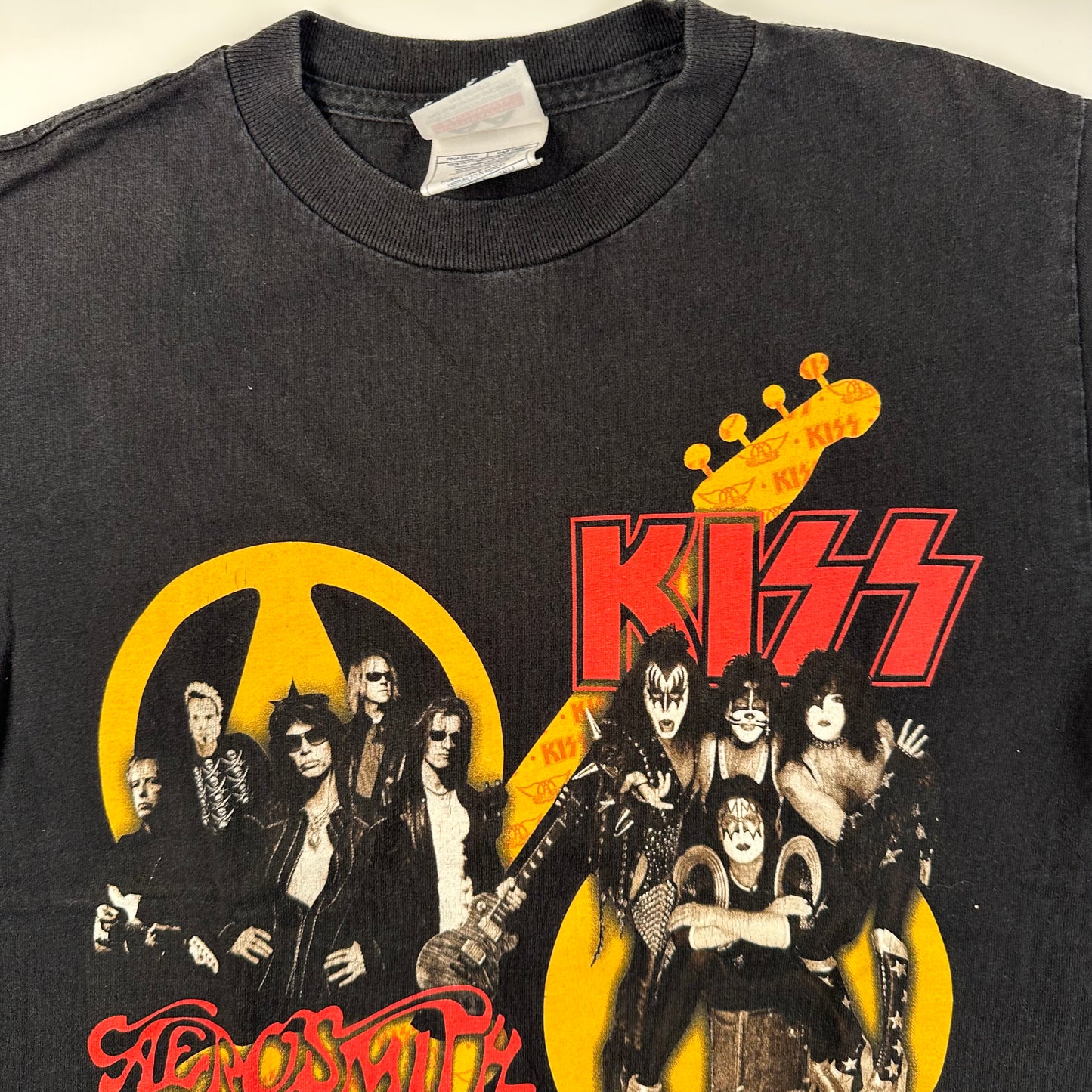 Vintage 2003 Kiss Aerosmith Shirt Small