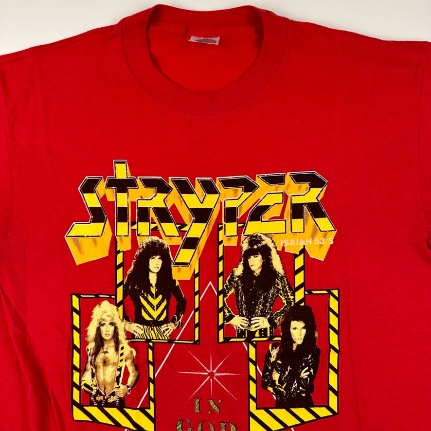 Vintage 80s Stryper Shirt XL Isaiah 53:5