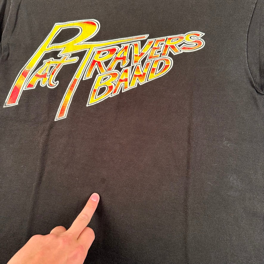 Vintage 90s Pat Travers Band Shirt Large 100% Rock