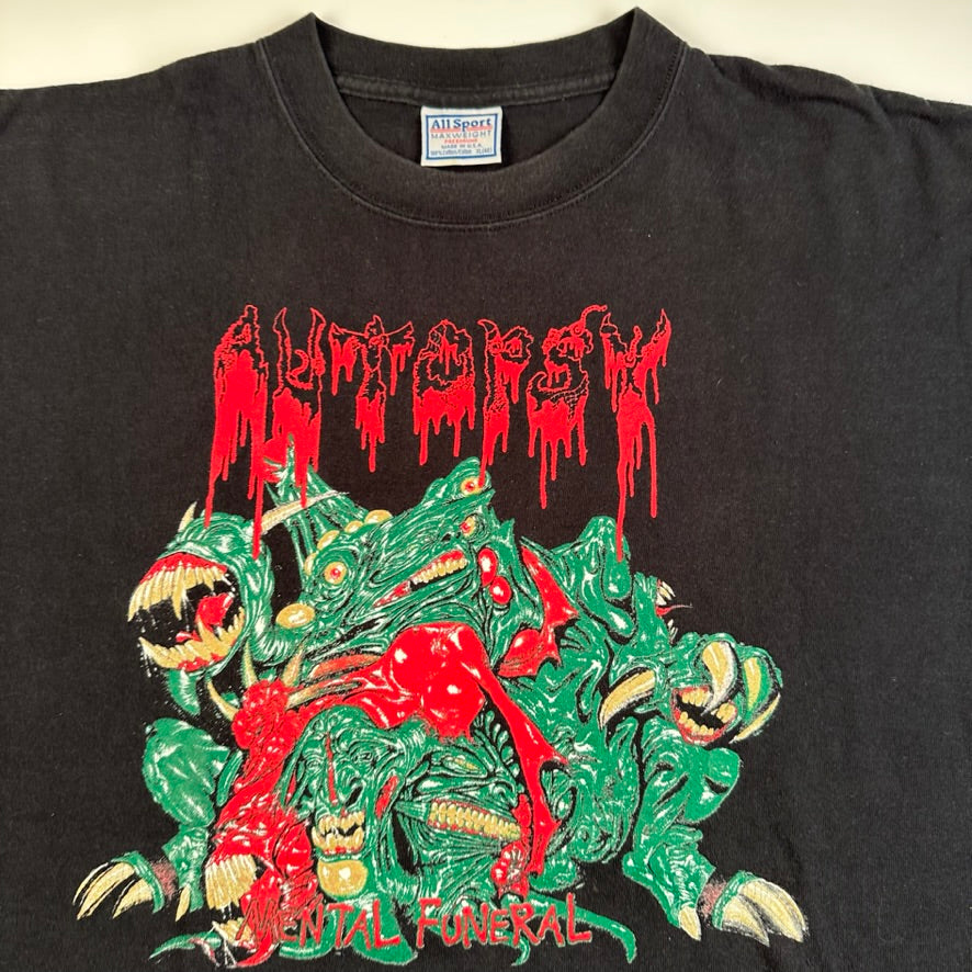 Vintage 90s Autopsy Shirt XL Mental Funeral