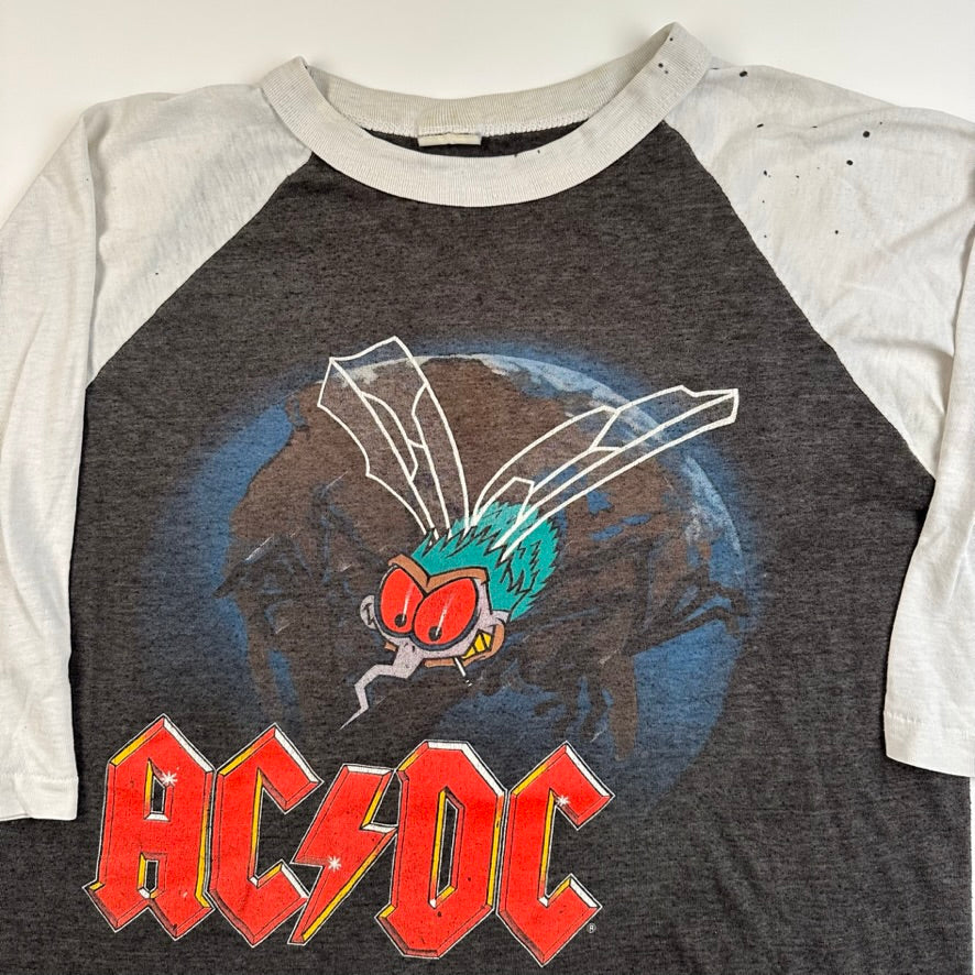 Vintage 1985 AC/DC Shirt Large Fly On The Wall