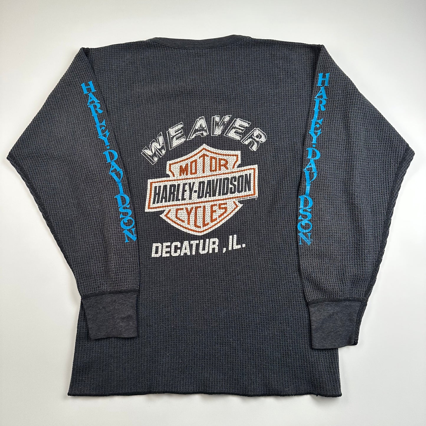 Vintage 80s Harley Davidson Thermal Shirt Large