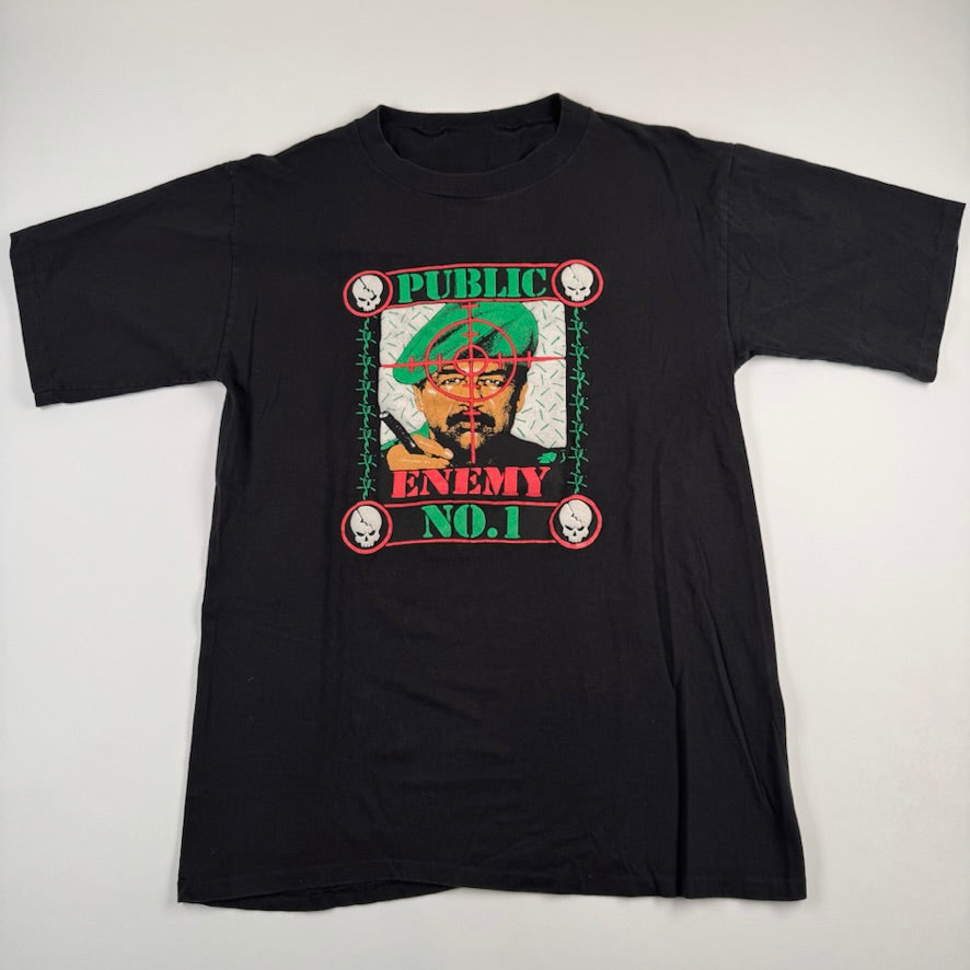 Vintage 90s Public Enemy Shirt Large No. 1 Saddam