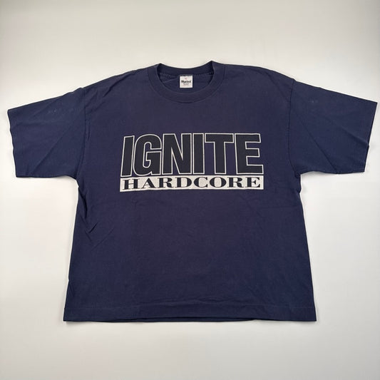 Vintage 90s Ignite Shirt XL Hardcore Cropped