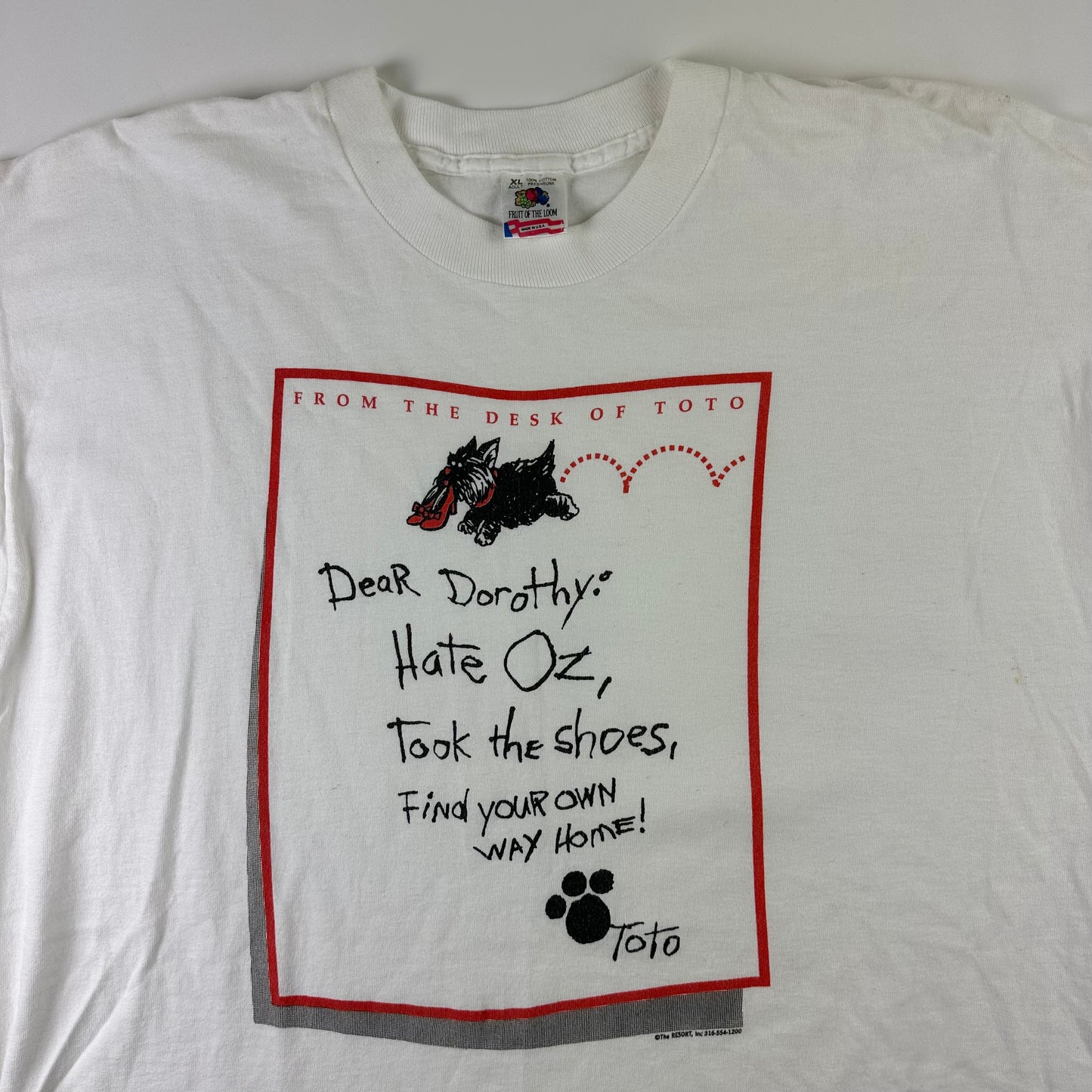 Vintage 90s Wizard Of Oz Shirt XL Dear, Dorothy Hate