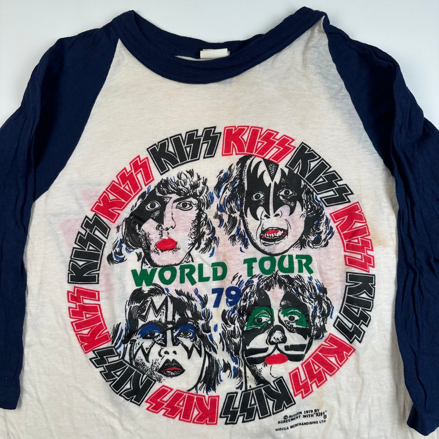 Vintage 1979 Kiss Shirt Large World Tour