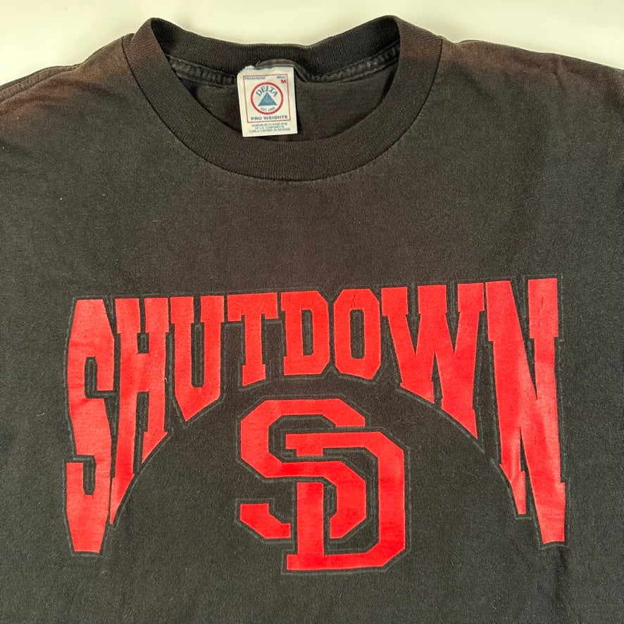 Vintage 90s Shutdown Shirt Medium We Will Fight