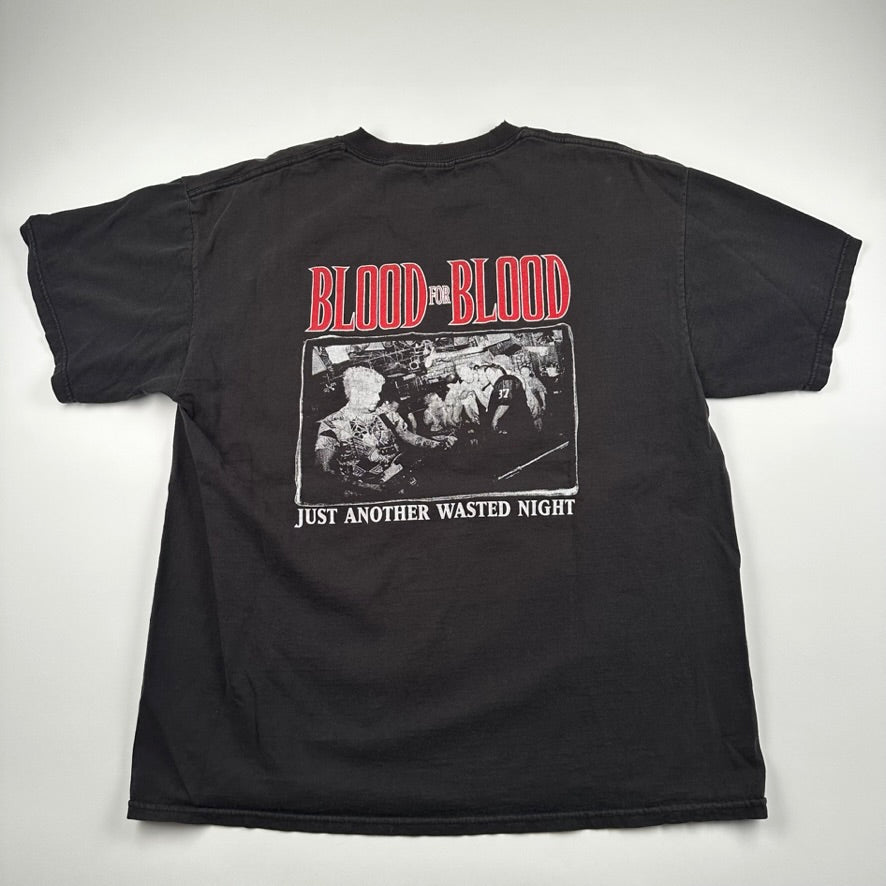 Vintage 90s Blood For Blood Shirt Large Wasted Youth Crew