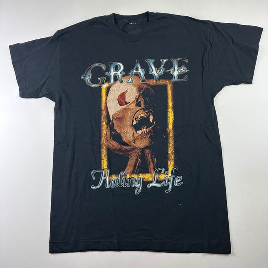 Vintage 1996 Grave Shirt Large Hating Life