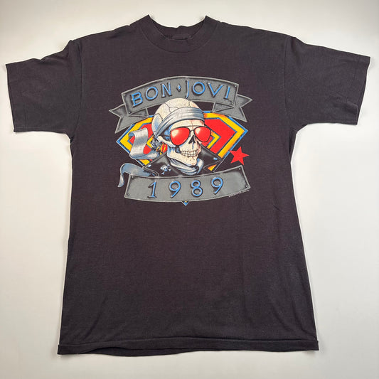 Vintage 1989 Bon Jovi Shirt Medium We're Back Kickin Ass