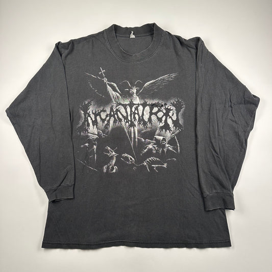 Vintage 90s Incantation Long Sleeve Shirt Large Upon The Throne