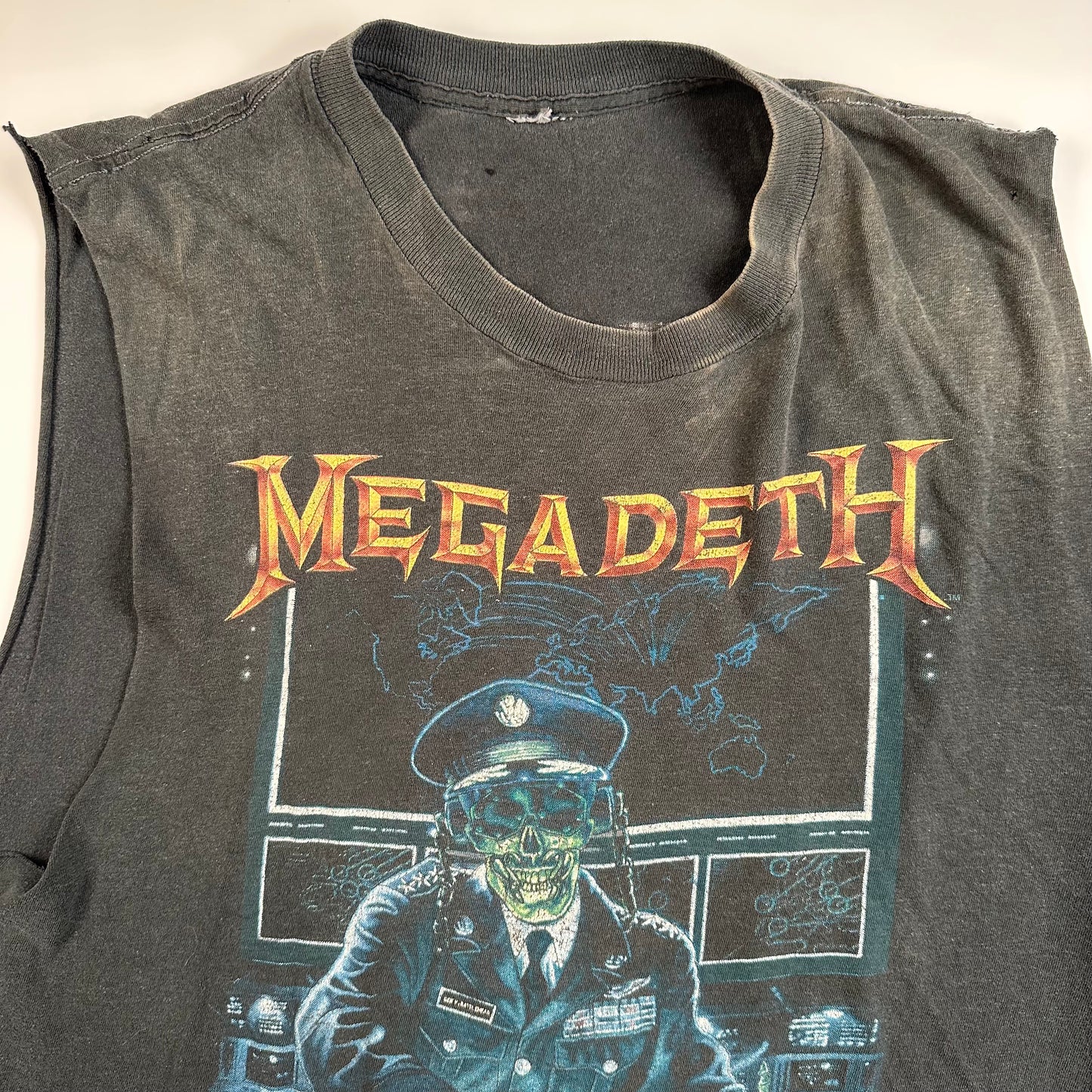 Vintage 1990 Megadeth Sleeveless Shirt Large