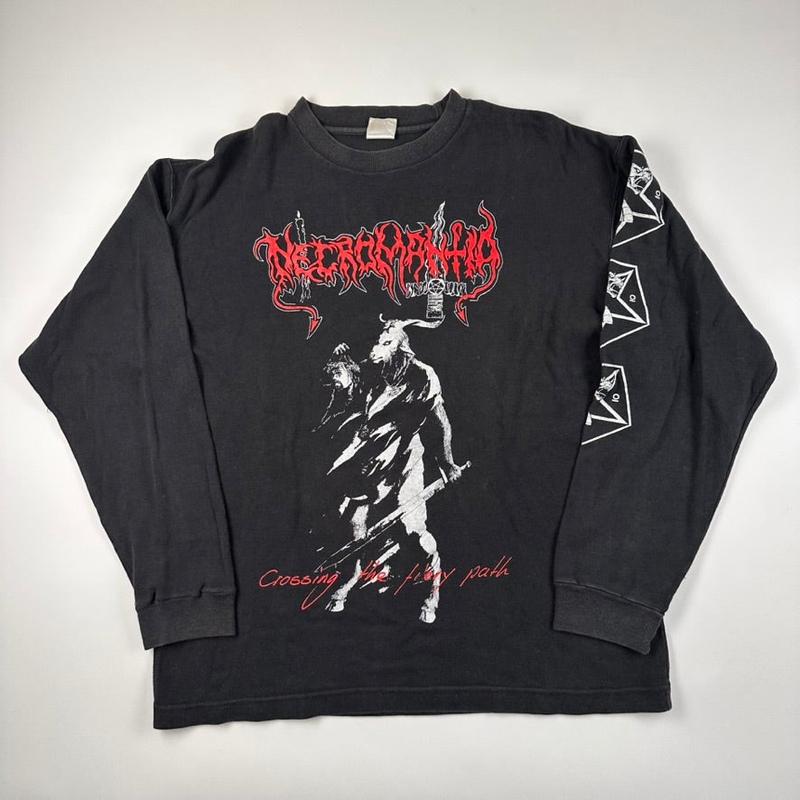 Vintage 90s Necromantia Long Sleeve Shirt Large Crossing The Very Path