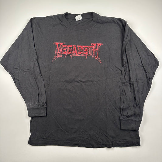 Vintage 90s Megadeth Long Sleeve Shirt XL The World Needs A Hero