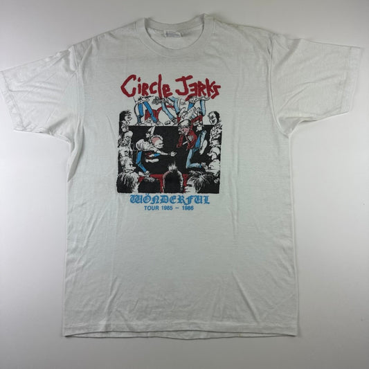 Vintage 1985 Circle Jerks Shirt XL 85-86 Tour Wonderful