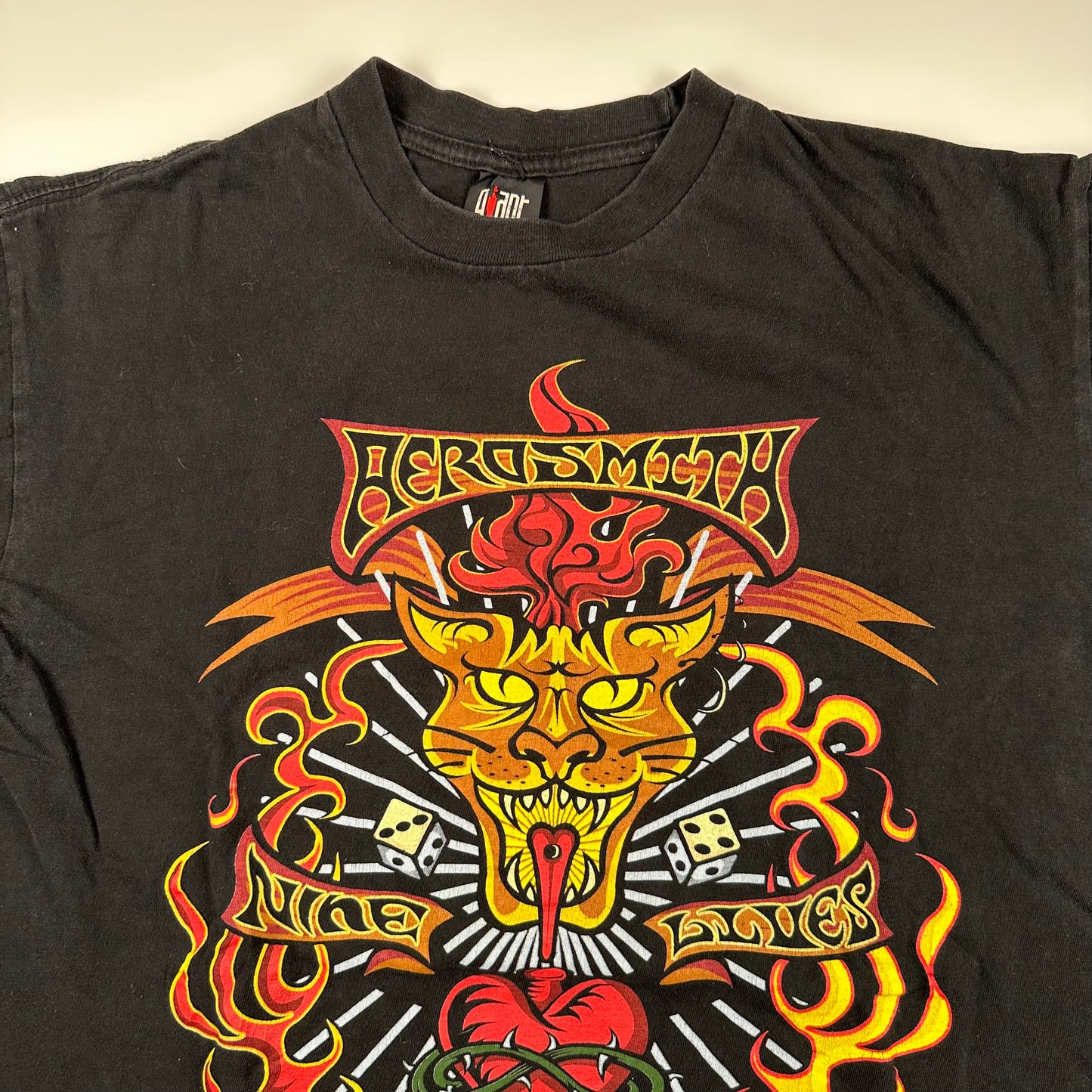 Vintage 1997 Aerosmith Shirt Large Nine Lives