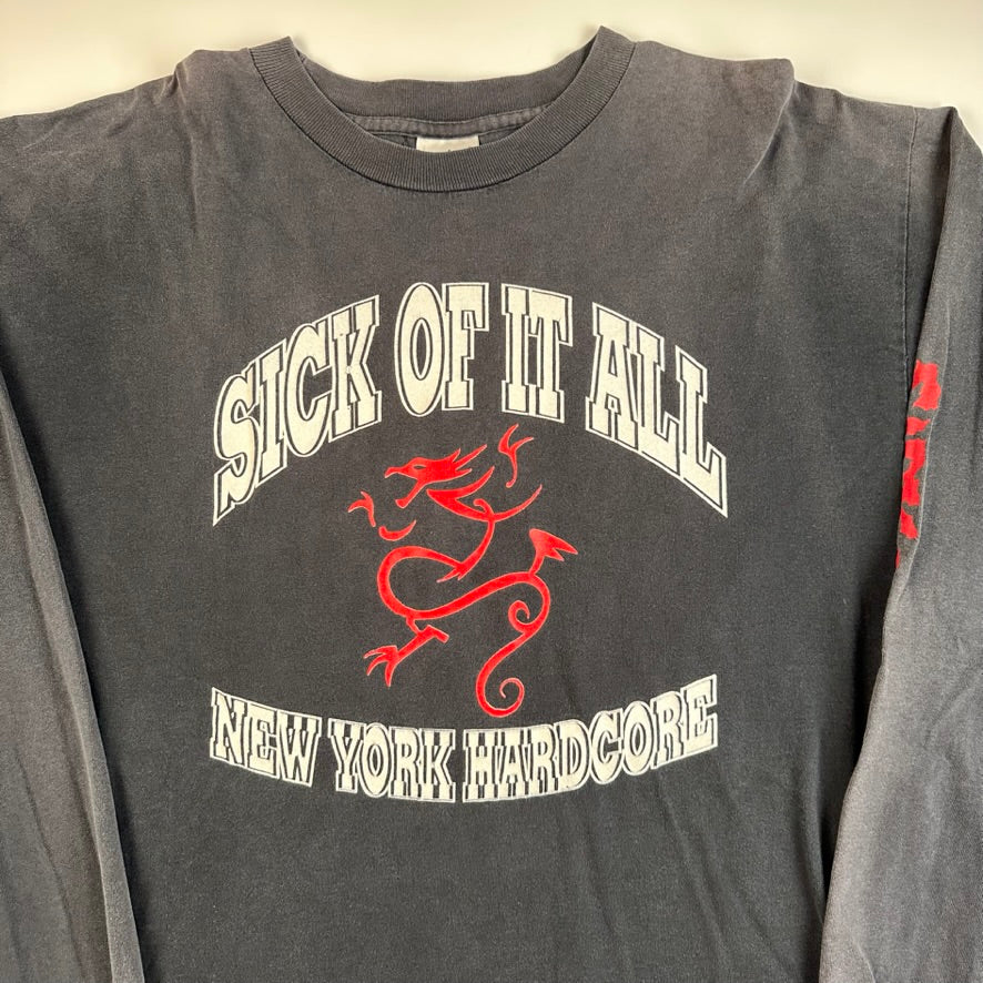 Vintage 90s Sick Of It All Long Sleeve Shirt XL