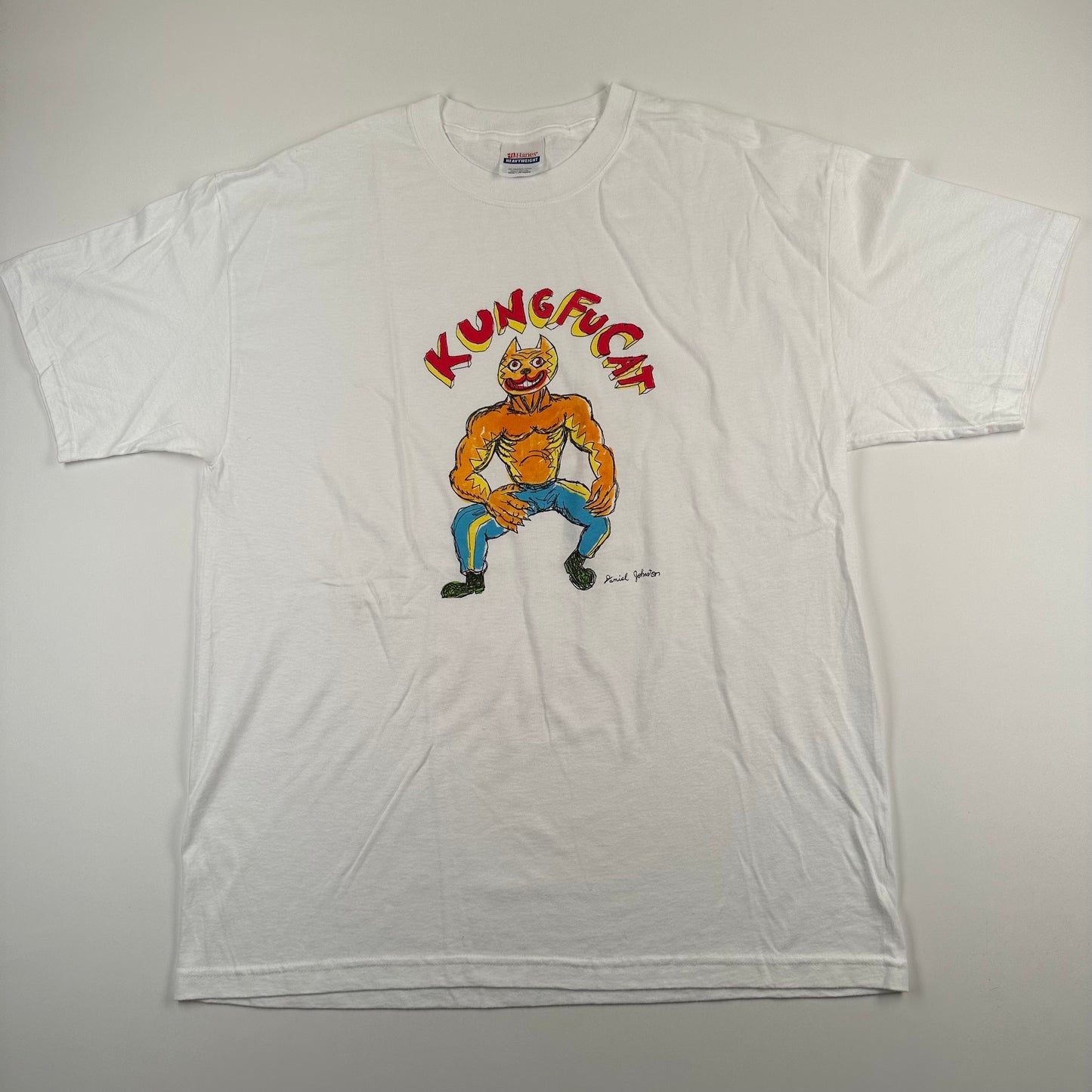 Vintage 2000s Daniel Johnston Shirt Large Kung Fu Cat