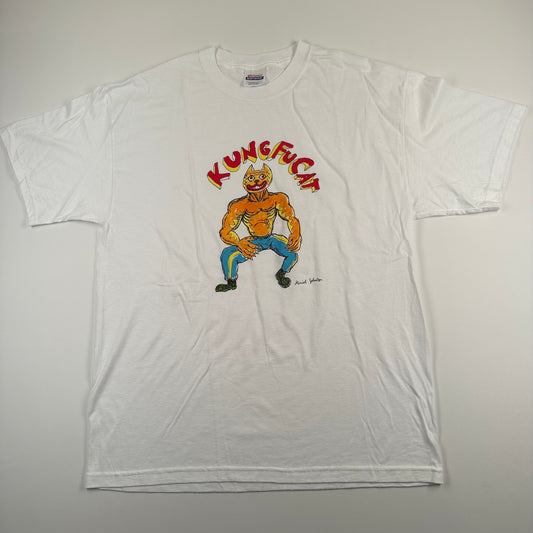 Vintage 2000s Daniel Johnston Shirt Large Kung Fu Cat