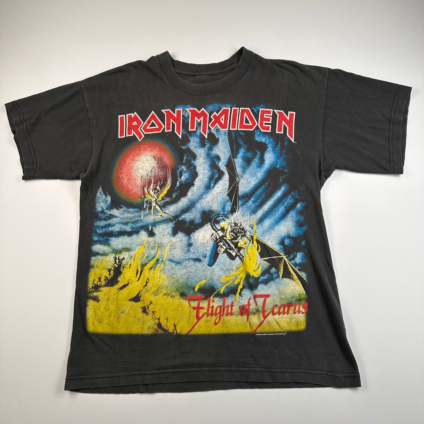 Vintage 90s Iron Maiden Shirt Large Flight Of Icarus