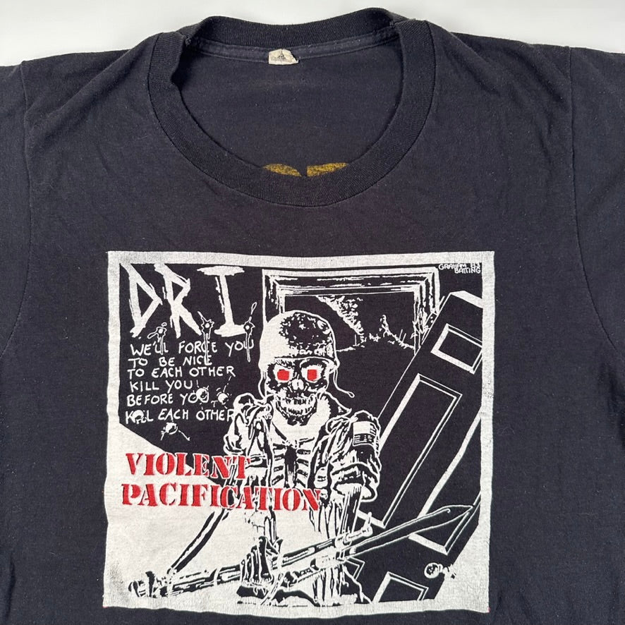 Vintage 1985 D.R.I. Shirt Large Violent Pacification