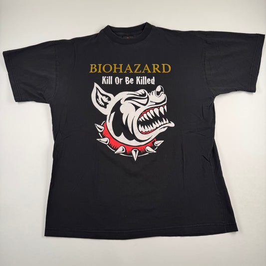Vintage 90s Biohazard Shirt XL Kill Or Be Killed