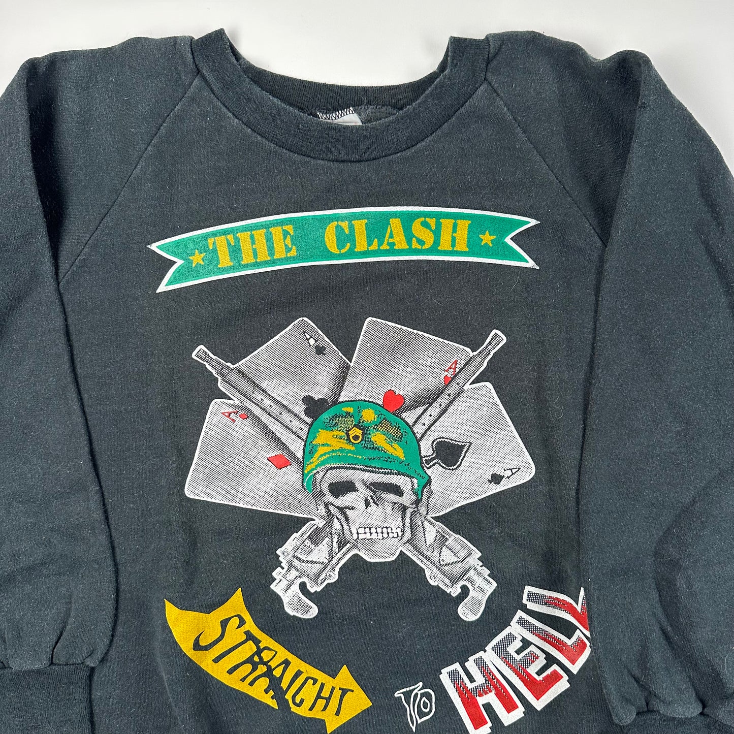 Vintage 80s The Clash Crewneck Sweatshirt Medium Straight To Hell