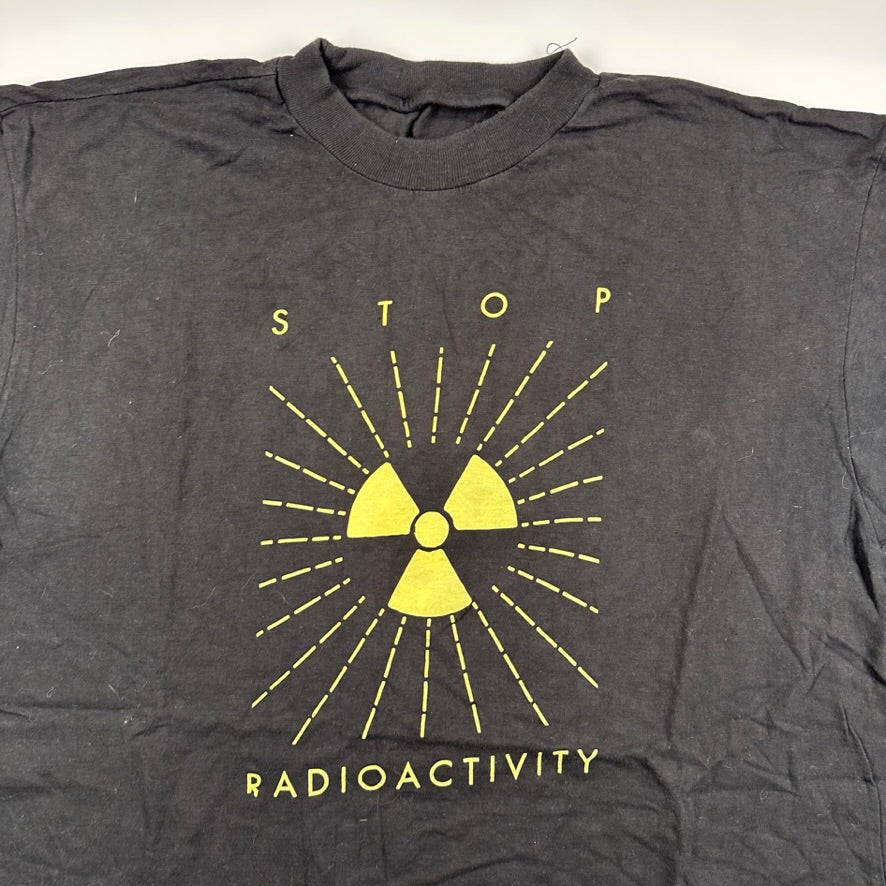 Vintage 80s Kraftwerk Shirt XL Stop Radioactivity