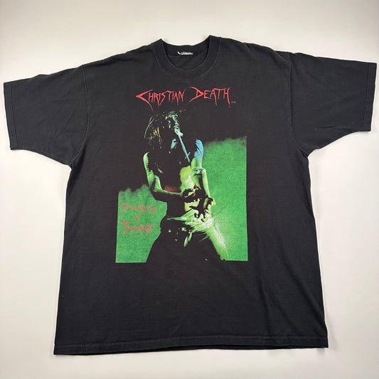 Vintage 90s Christian Death Shirt XL Sex And Drugs