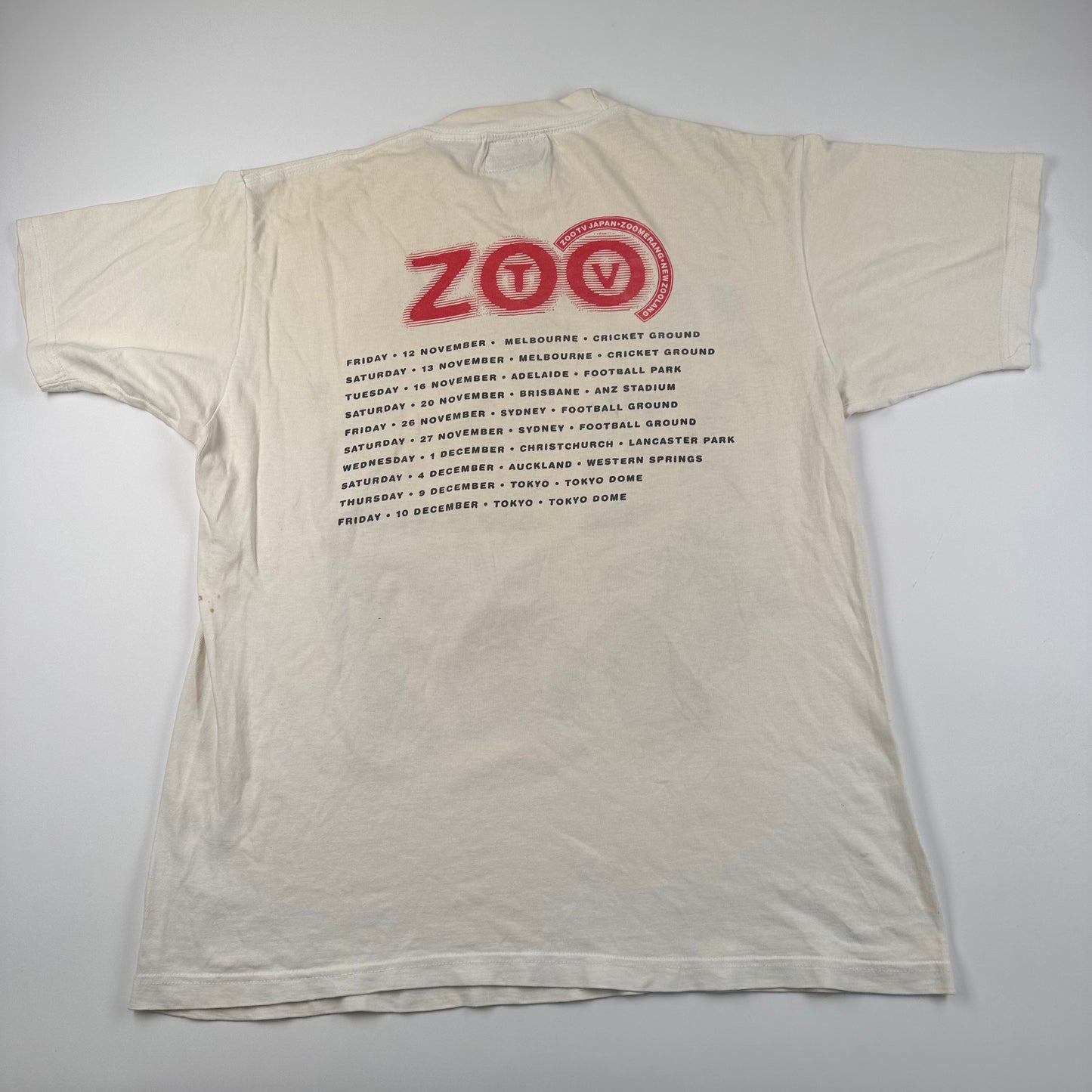 Vintage 1993 U2 Shirt Large Zoo Tv