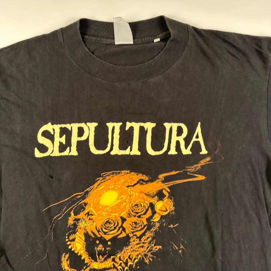 Vintage 1991 Sepultura Shirt Large Under Siege