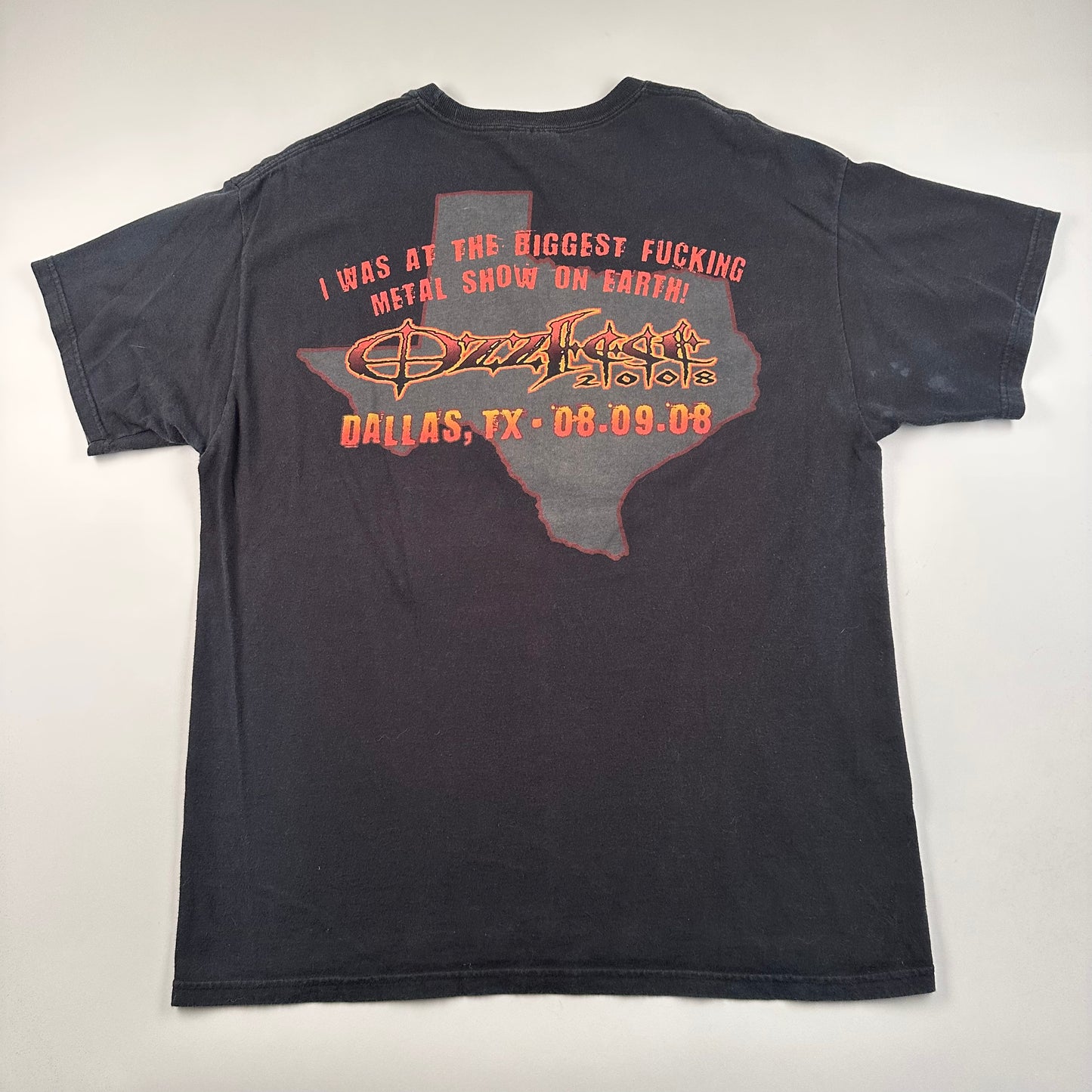 Vintage 2008 Ozzfest Shirt Large Dallas TX