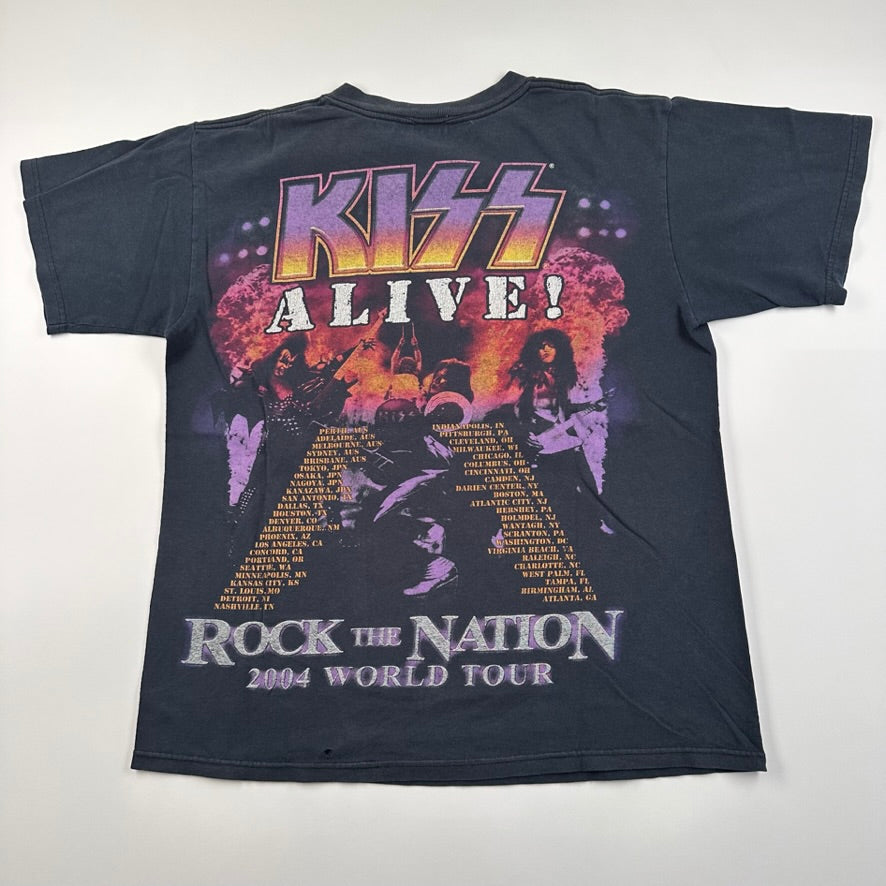 Vintage 2004 Kiss Shirt Medium Rock The Nation