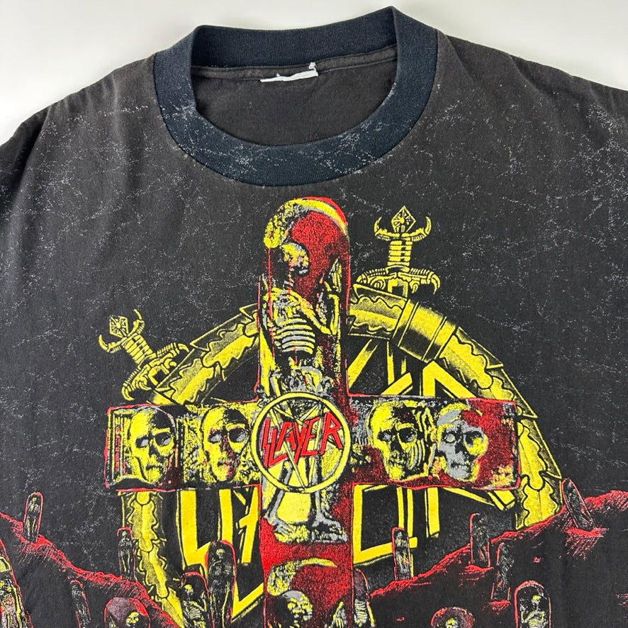 Vintage 1991 Slayer Shirt XL All Over Print